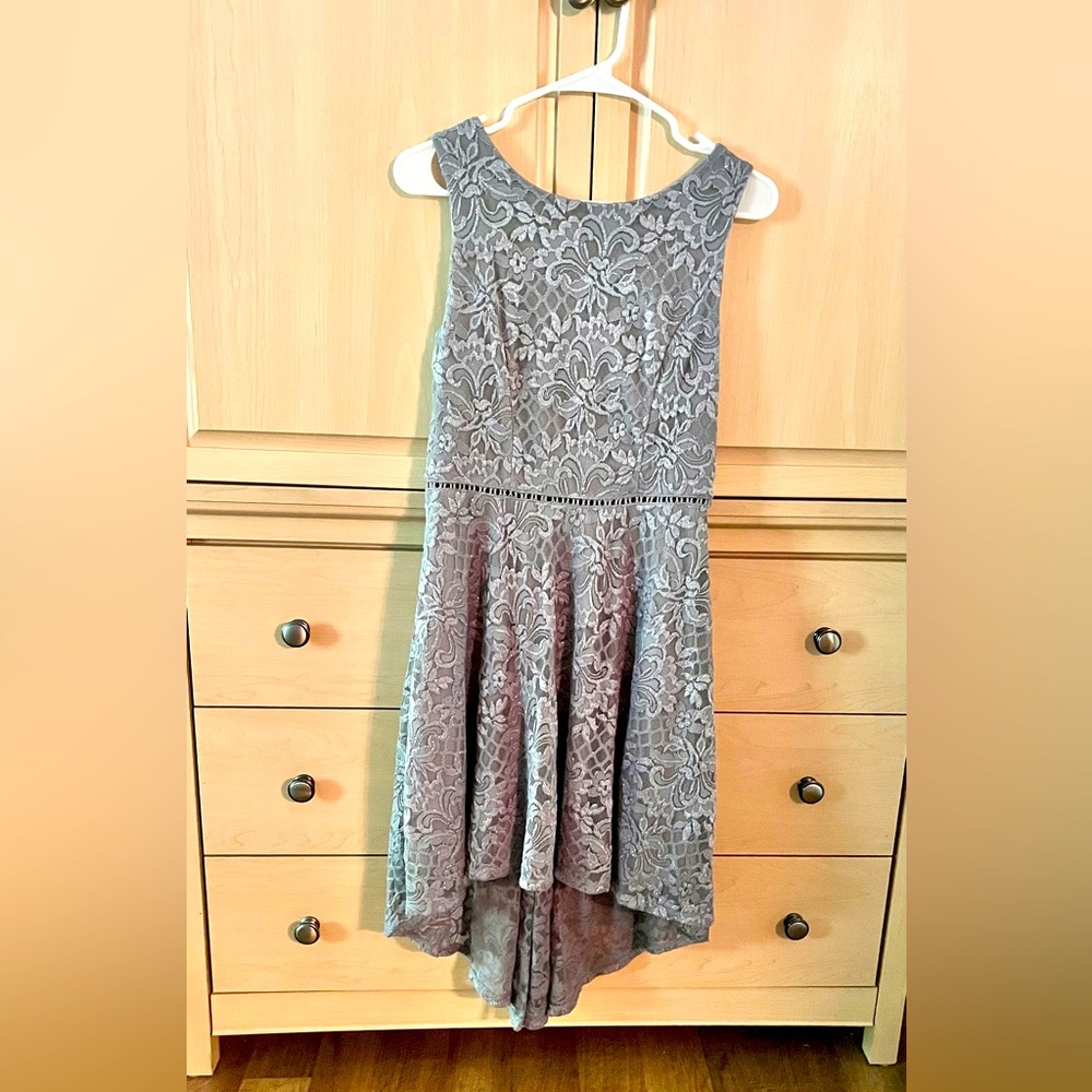 Beautiful Formal Silver Shimmer Tank Dress